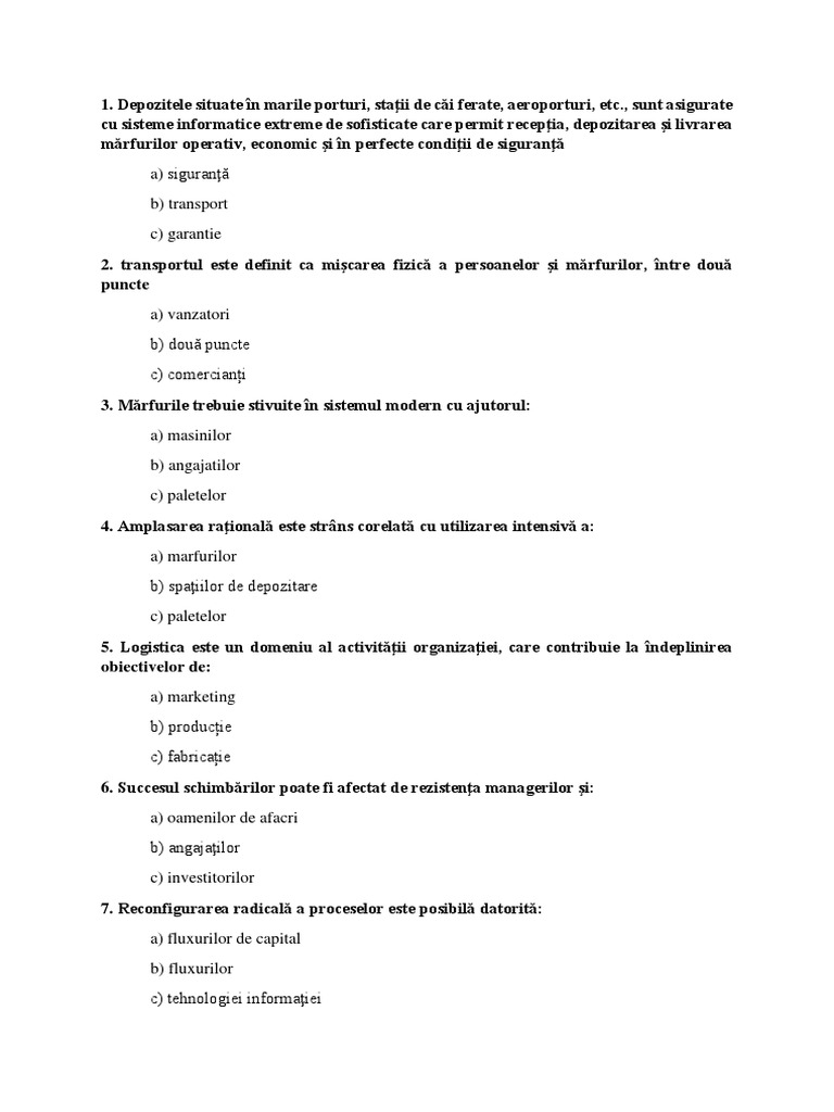 Test Logistica 2 | PDF
