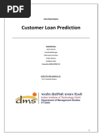 Customer Loan Prediction: Term Project Report