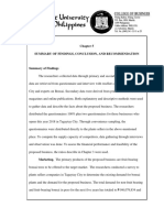 Chapter 5 Summary of Findings, Conclusion and Recommendation for Bonsai Business