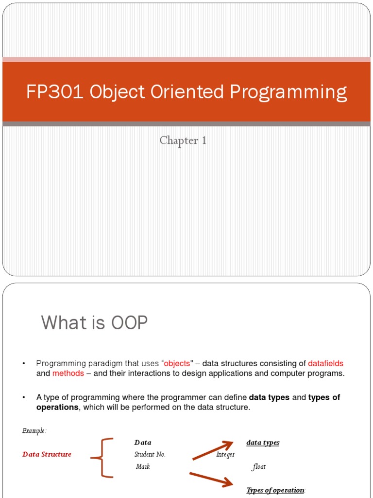 FP301 Object Oriented Programming | PDF | Object Oriented Programming ...