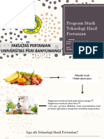 Profil Program Studi Teknologi Hasil Pertanian UNIBA