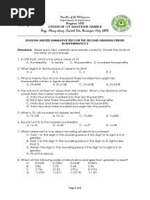 Grade 5 Second Periodical Test