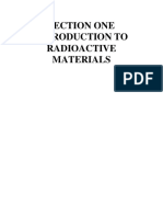 Section One Introduction To Radioactive Materials