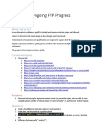 Ongoing FYP Progress: Current Module