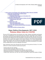 Major Political Developments 1857-1918 - Pakistan Affairs Notes For CSS - PMS