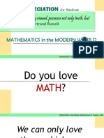 Lesson 1 Math Appreciation