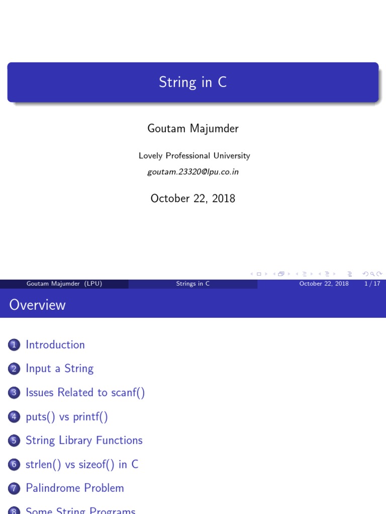 Strings PDF String Science) C (Programming Language)