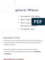 Atmospheric Circulation Water Vapor and Measures Water Vapor in A Static Atmospheric Column Precipitable Water