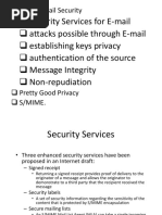 Security Services For E-Mail Attacks Possible Through E-Mail Establishing Keys Privacy Authentication of The Source Message Integrity Non-Repudiation