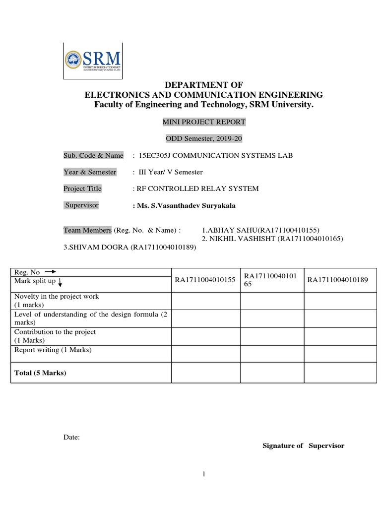 Communication System Project Pdf Transmitter Electronic Circuits