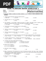 Soal UAS Matematika Kelas 4 SD Semester 1 (Ganjil) Dan Kunci Jawaban