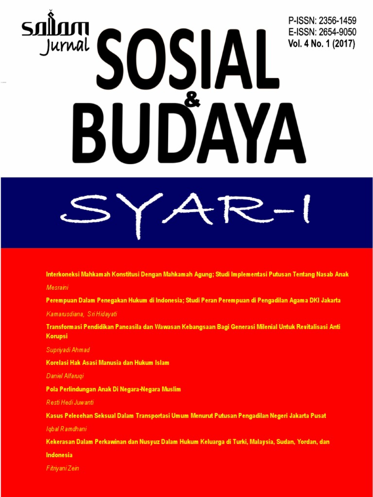 Salam Jurnal Sosial Dan Budaya Syar I Vol 4 No 1 2017 Pdf
