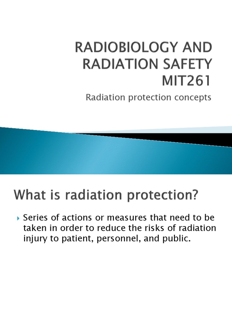 Radiation Protection Concepts PDF Radiation Protection Absorbed Dose