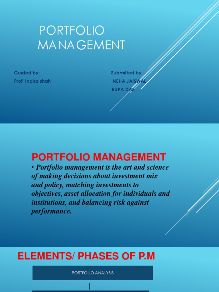 Portfolio Management Theory | PDF | Investment Management | Stock Market