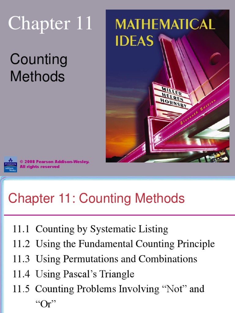 Counting Methods: © 2008 Pearson Addison-Wesley. All Rights Reserved ...
