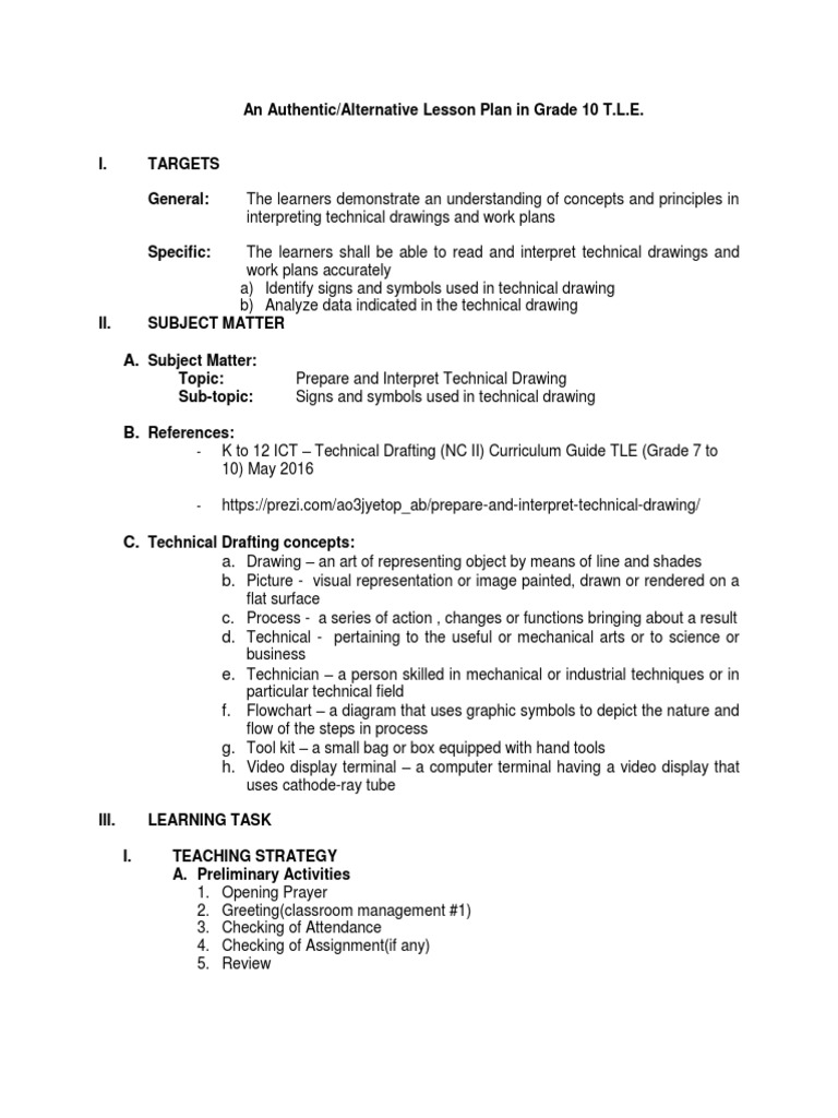 An Authentic Lesson Plan Aaron | PDF | Technical Drawing | Drawing