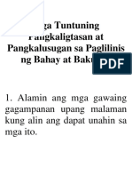 Mga Tuntuning Pangkaligtasan at Pangkalusugan Sa Paglilinis NG Bahay at Bakuran