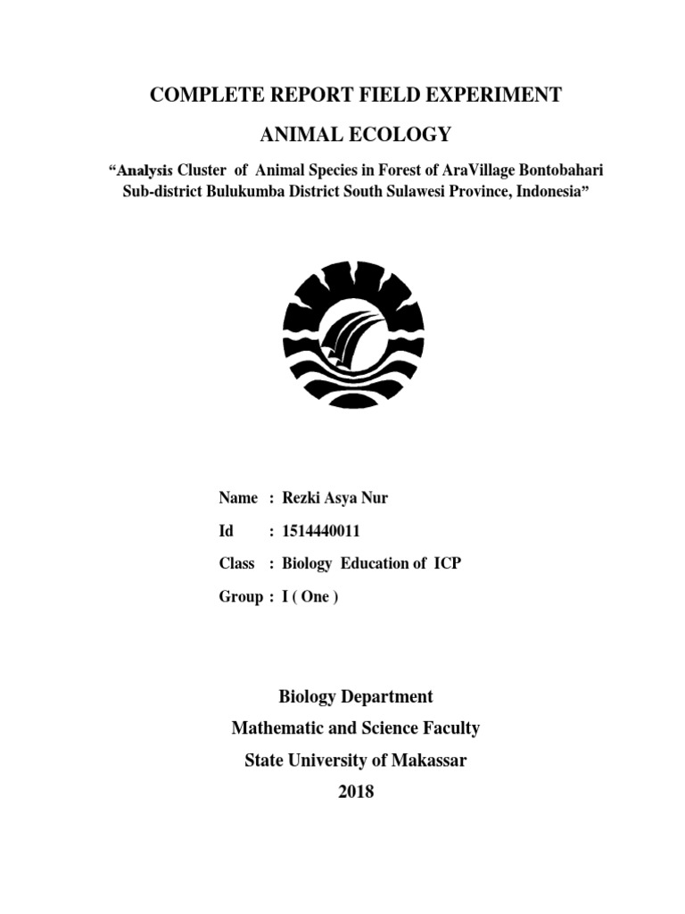 Complete Report Field Experiment Animal Ecology | PDF