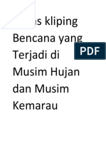 Tugas Kliping Bencana Yang Terjadi Di Musim Hujan Dan Musim Kemarau