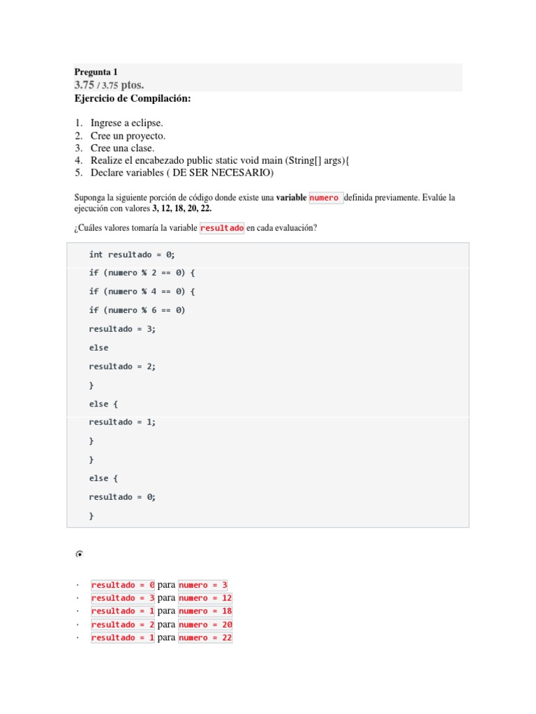 Ejercicios de Compilación en Java | PDF | Java (lenguaje de ...