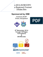 ACM-ICPC 2014 Asia Regional Dhaka Site Problems PDF