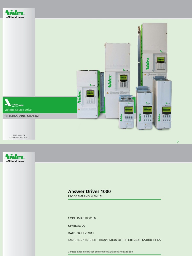 AD1000 Drive Programming Manual - July 2015 | PDF | Menu (Computing ...