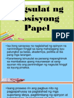 Pagsulat NG Posisyong Papel