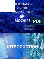 Presentation On The Seminar Topic: Biochips