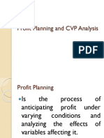 Profit Planning and CVP Analysis