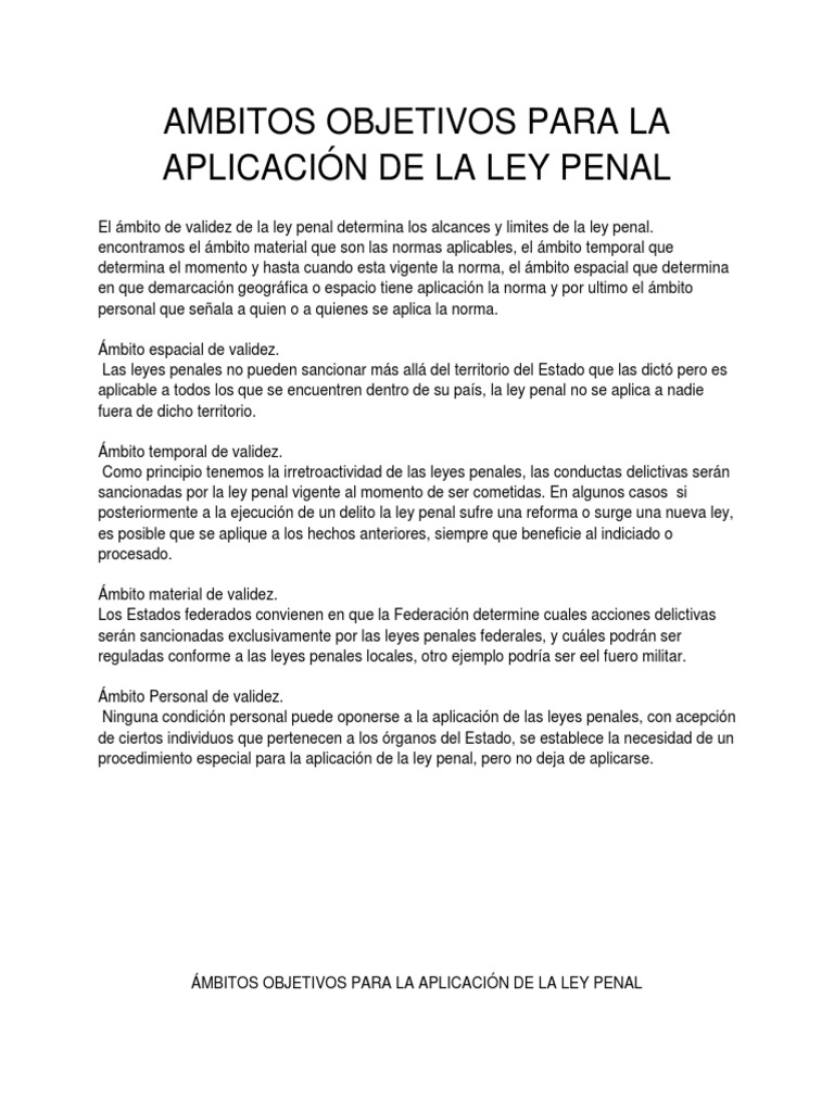 AMBITOS OBJETIVOS PARA LA APLICACIÓN DE LA LEY PENAL.docx Robo Derecho penal
