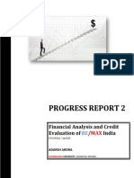 Progress Report 2: Financial Analysis and Credit Evaluation of / India