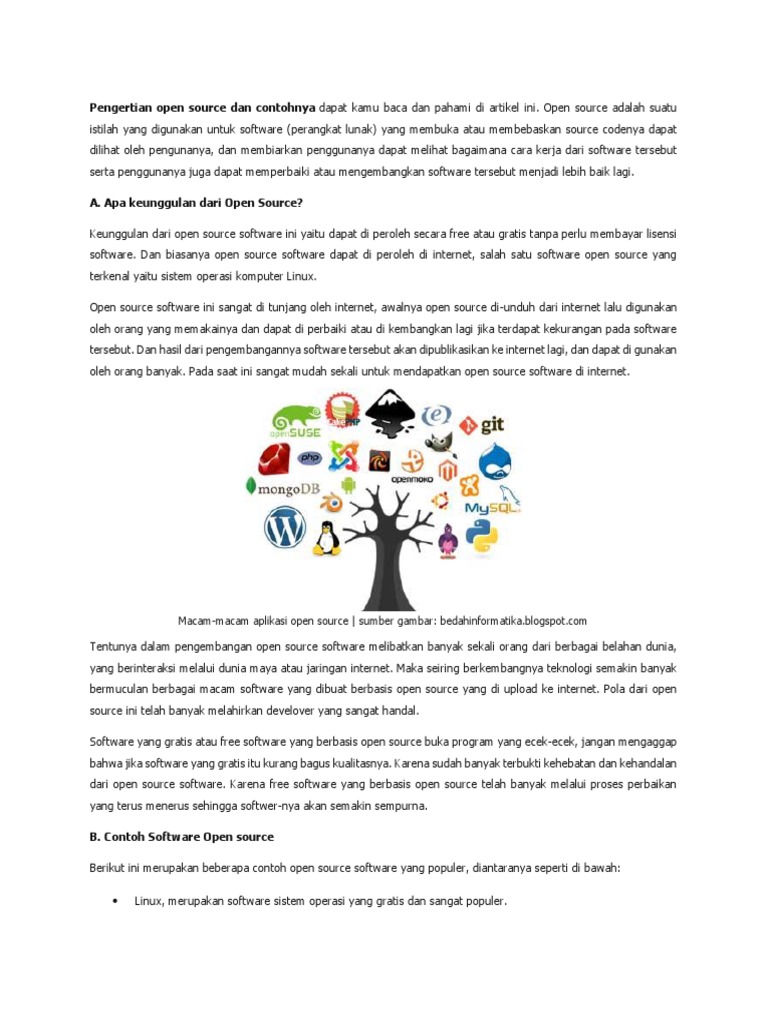 Pengertian dan Contoh Software Open Source | PDF | Komputer