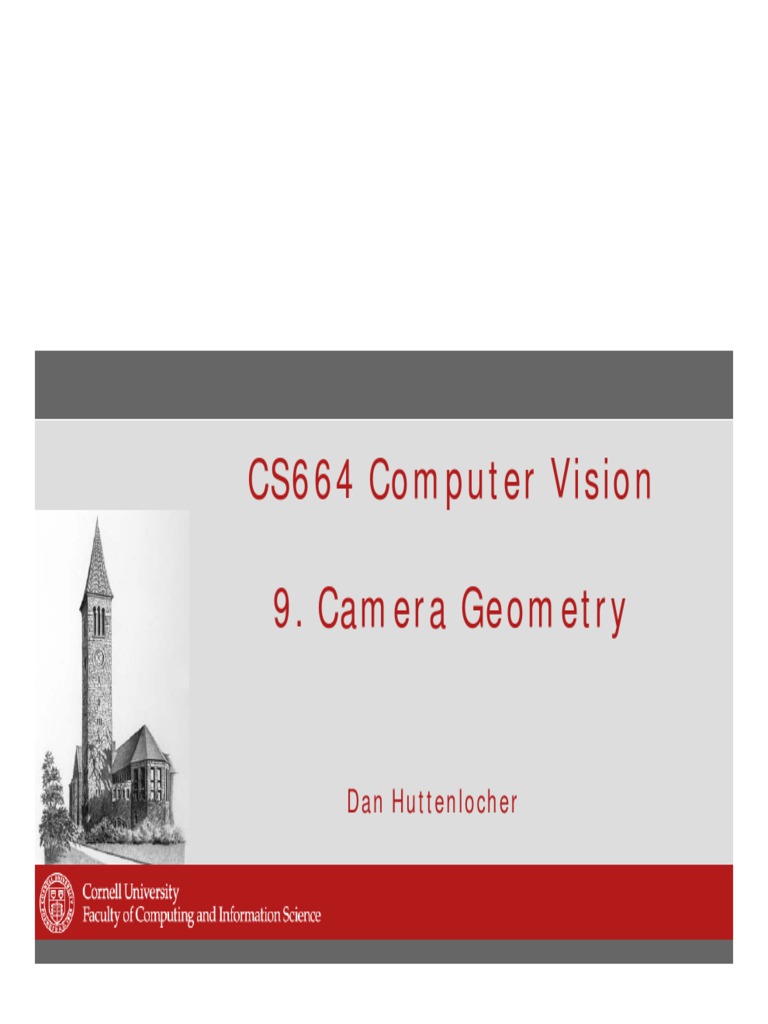 Camera Geometry and Computer Vision Fundamentals | PDF | Line (Geometry ...