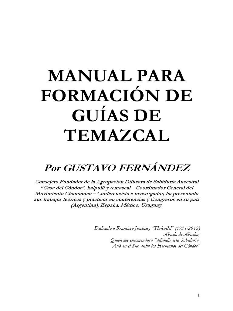 Manual de Guías para Temazcal | PDF | Chamanismo | Calor