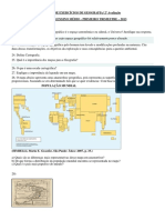 Lista de exercícios de geografia