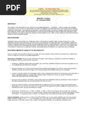 WebSite Testing