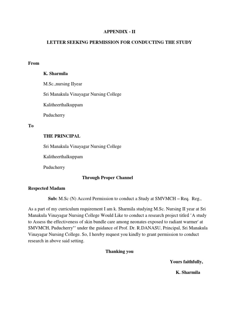 Request for permission to conduct a research study on skin care bundle