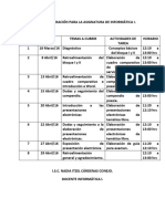 Plan de Recuperación Para La Asignatura de Informática i