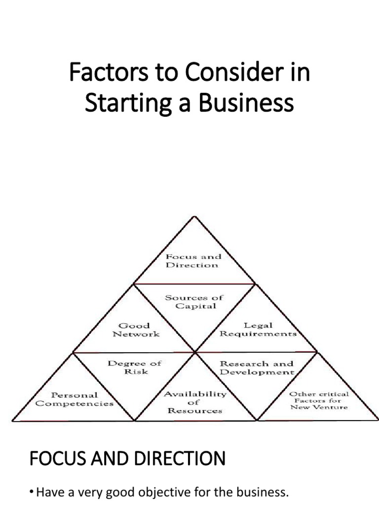 Key Factors to Consider When Starting a Successful Business | PDF ...