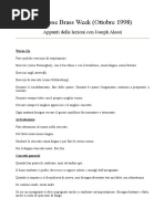 Appunti lezione con Joseph Alessi
