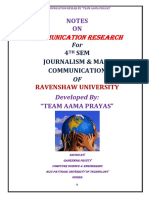 Notes On Communication Research PDF