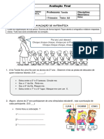 Avaliação Final de Matemática 2 Ano