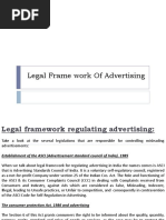 Legal Frame Work of Advertising