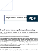 Legal Frame Work of Advertising
