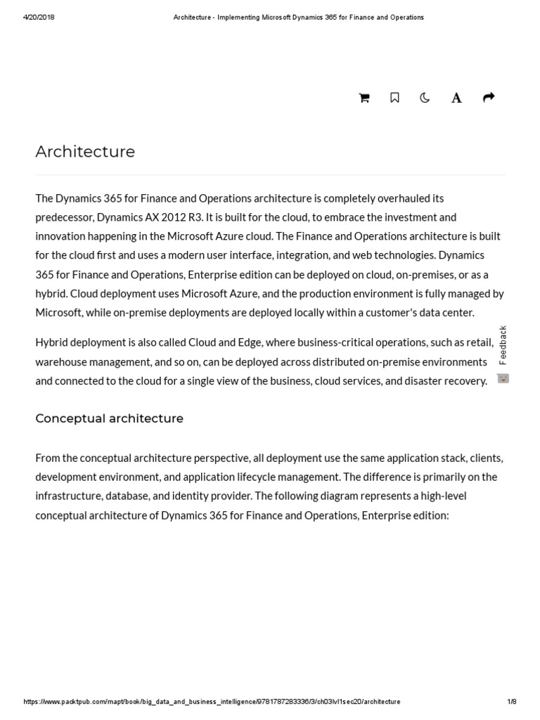 Dynamics 365 F O Architecture Microsoft Azure Cloud Computing