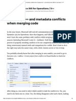 Dynamics 365 F&O - Resolving X++ and Metadata Conflicts When Merging Code