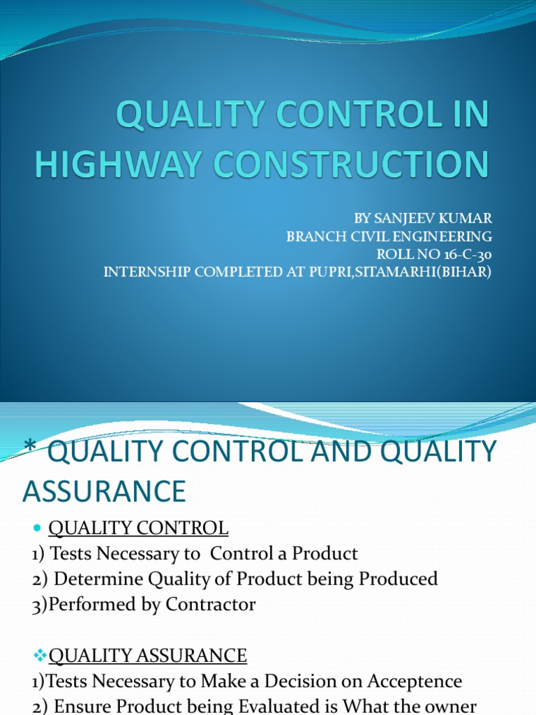 Quality Control in Road Construction | PDF | Construction Aggregate | Road