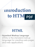 Short Introduction To HTML