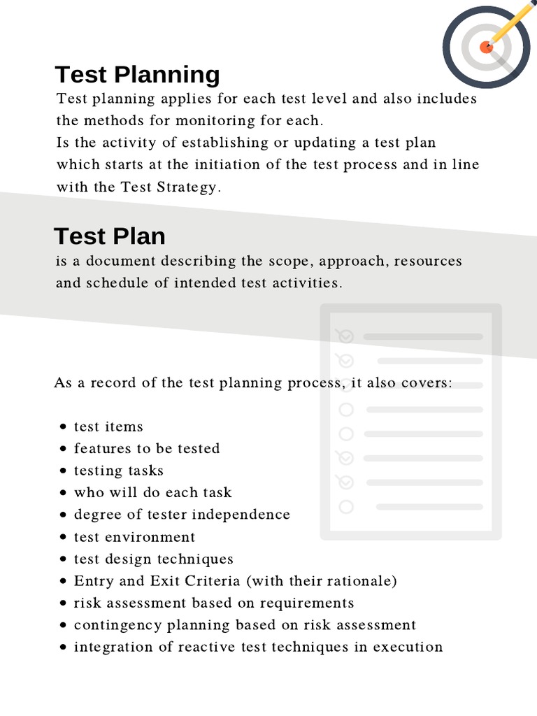 Test Planning and Test Plan PDF