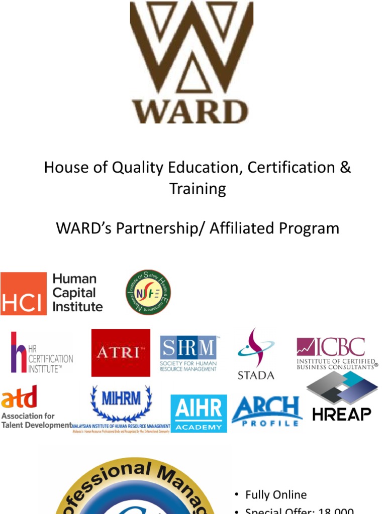Ward Certification Competence Human Resources Human Resource Management
